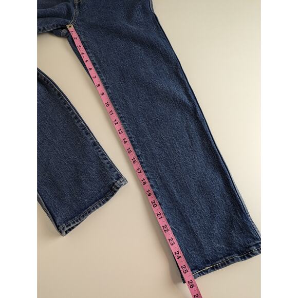 Levis Denim Jeans Wedgie Straight Button Fly Utility Big E Premium Blue Size 26 - Picture 16 of 16